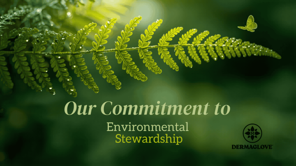 DERMAGLOVE is based upon creating products that deliver results, while minimalizing environmental impact. This commitment is exemplified through environmental stewardship.