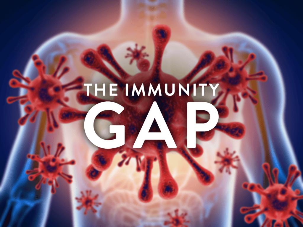 Immunity gap is how well your body responds to viruses. Larger the gap, the frequency of attracting viruses increases. DERMAGLOVE natural products reduce this gap.