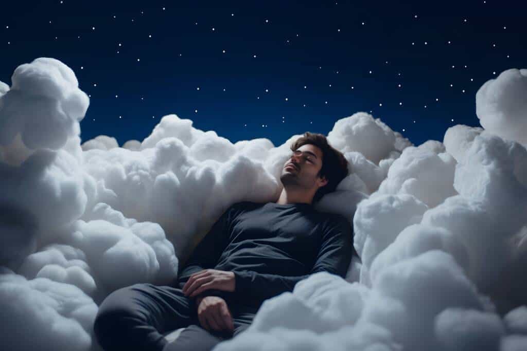Image of a young man sleeping peacefully.